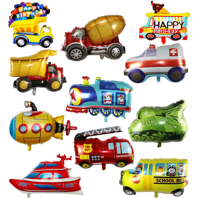 

1Pcs Large Children's Excavator Foil Balloons Engineering Vehicle Inflatable Balloon Baby Shower Kids Boys Truck Birthday Party