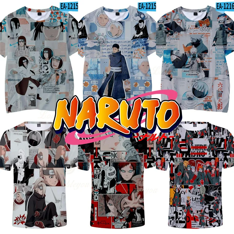 

Akatsuki Uchiha Madara Itachi Anime Naruto Cosplay Summer T-shirt 3D Printed Boys Tees Sasuke Tops Men Clothing