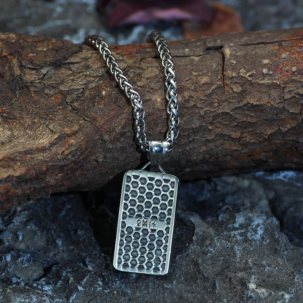 Ювелирные изделия для мужчин из нержавеющей стали Odin Viking Valkyrie серебристые