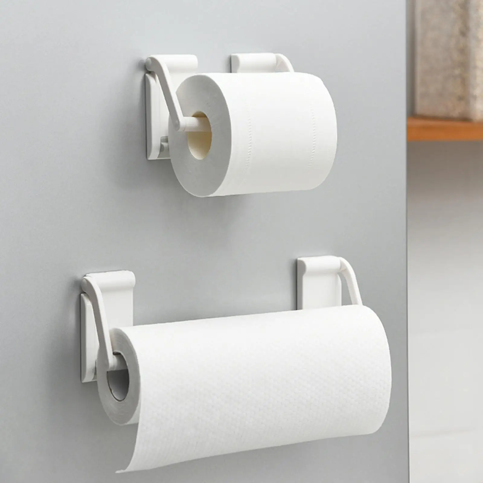 

2x Toilet Paper holder Mounted Practical for Lazy Rags Paper Towels