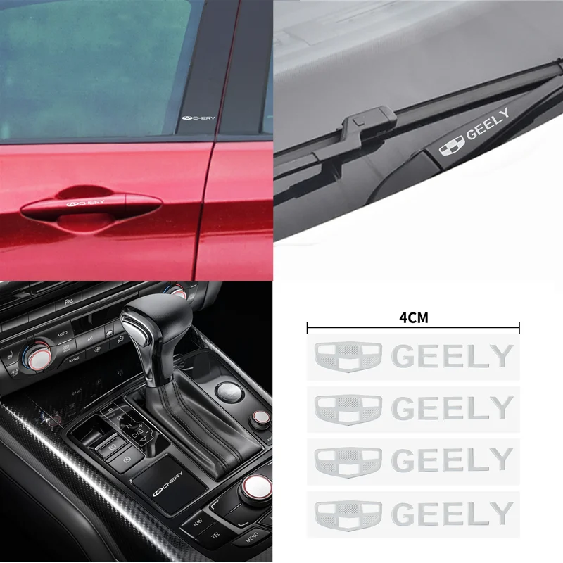 Металлическая Эмблема, автомобильные декоративные наклейки, наклейки на автомобильные стеклоочистители для Geely Emgrand X7 EC7 Atlas Boyue CK2 GC6, аксессуары LC Металлическая Эмблема, автомобильные декоративные наклейки, наклейки на автомобильные стеклоочистители для Geely Emgrand X7 EC7 Atlas Boyue CK2 GC6, аксессуары LC