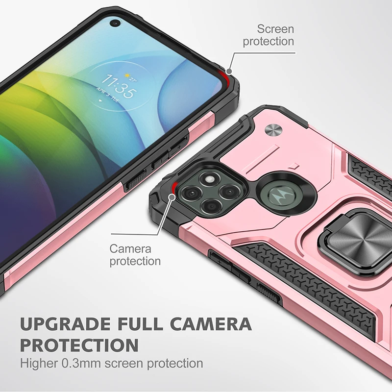 shockproof armor phone case for motorola g7 g8 g9 car holder with ring protection cover for moto g stylus g power g play g fast free global shipping