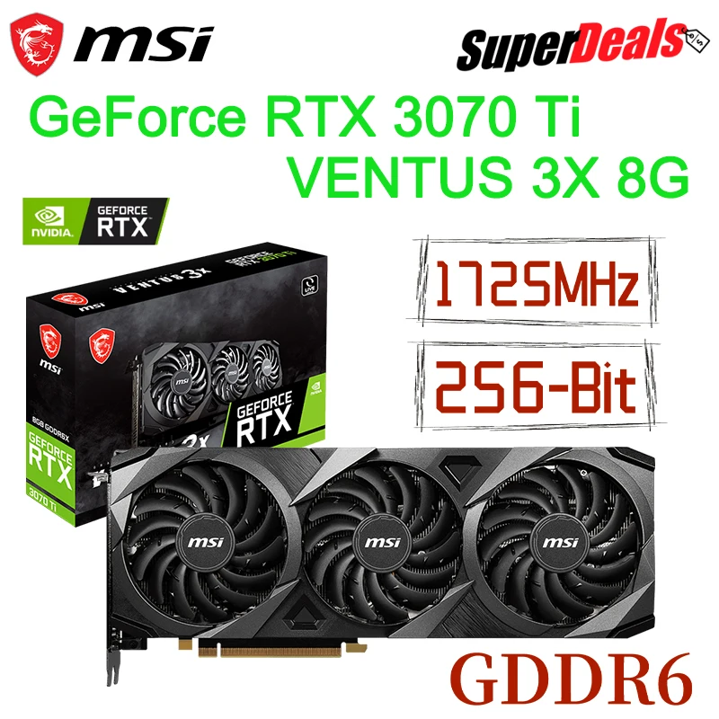

Видеокарта MSI GeForce RTX 3070 Ti VENTUS 3X 8G 3070Ti GAMING X TRIO 8 Гб SUPRIM NVIDIA 256Bit GDDR6X GPU графические карты LHR Новинка