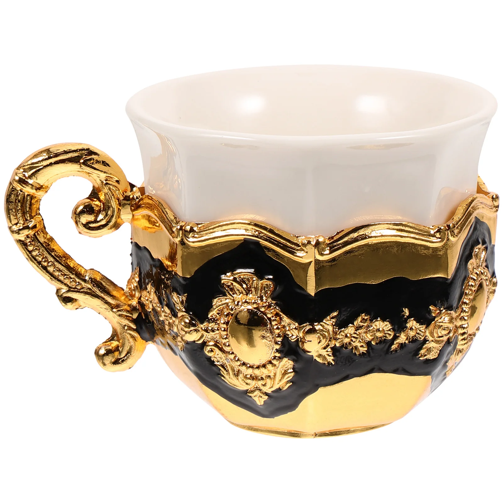 

White Glasses Coffee Cup Tea European Style Ceramics Drinking Water Drinks Vintage