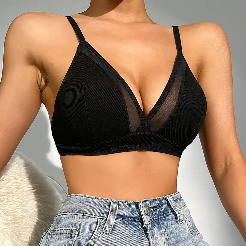 

CINOON Women Sexy Solid Brassiere Lingerie Europe and America New Push Up Bra Ladies Mesh Temptation Intimates Underwear