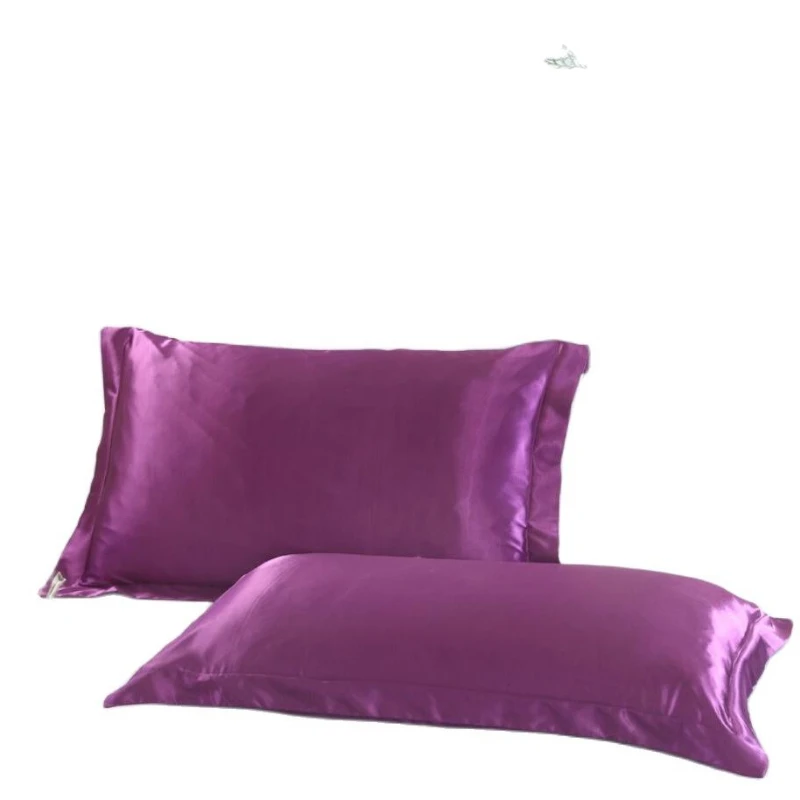

Home Textile Satin Pillow Cover 48x74 cm Soft Smooth Pillow case Solid Color Rectangle Envelope Pillow Shams 20 Design