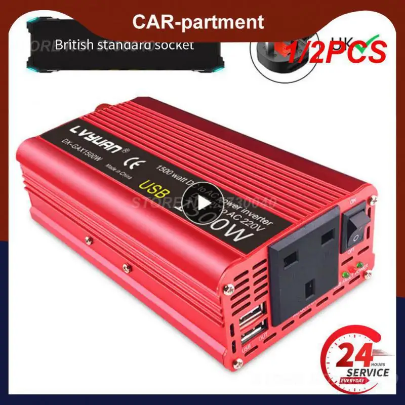 

1/2 шт. в 220 в 230 В Инвертор 1500 Вт/2000 Вт Портативный Реверсивный преобразователь напряжения, универсальная розетка, автомобильные аксессуары