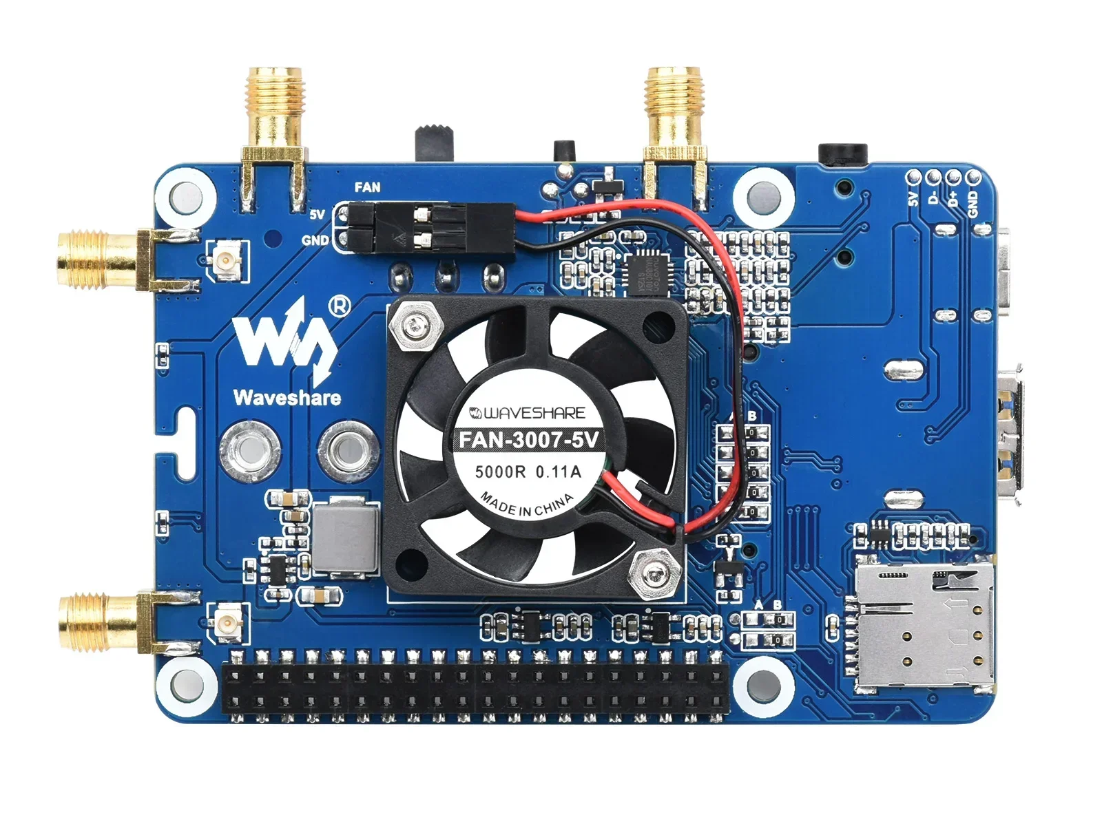 Фото z Для SIM8202G-M2 5G HAT (B), для Raspberry Pi, Snapdragon X55, четырехъядерные антенны 5G NSA, многодиапазонный, совместимость с 5G/4G/3G №4