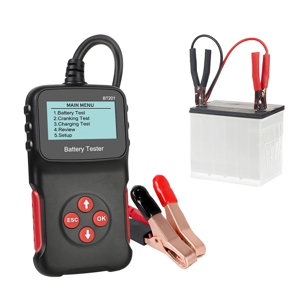 

Диагностический инструмент BT201, Многофункциональный тестер заряда аккумулятора автомобиля, 12 В, 100-2000 CCA, поддержка 6 языков