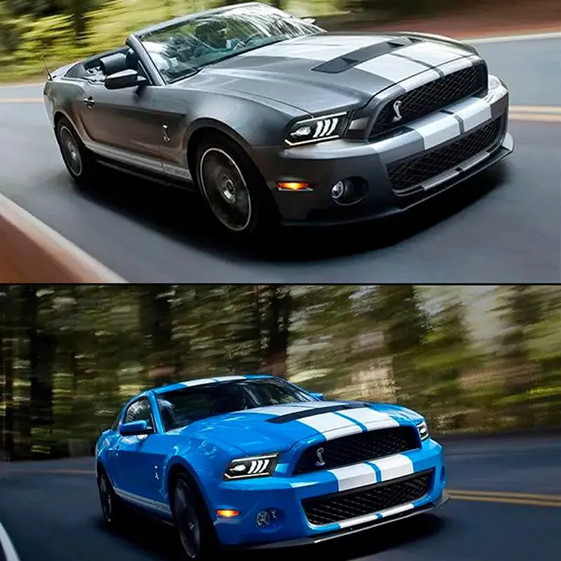 Head Lamp for FORD Mustang LED Headlight 2005-2009 Headlights DRL Turn Signal High Beam Angel Eye Projector Lens