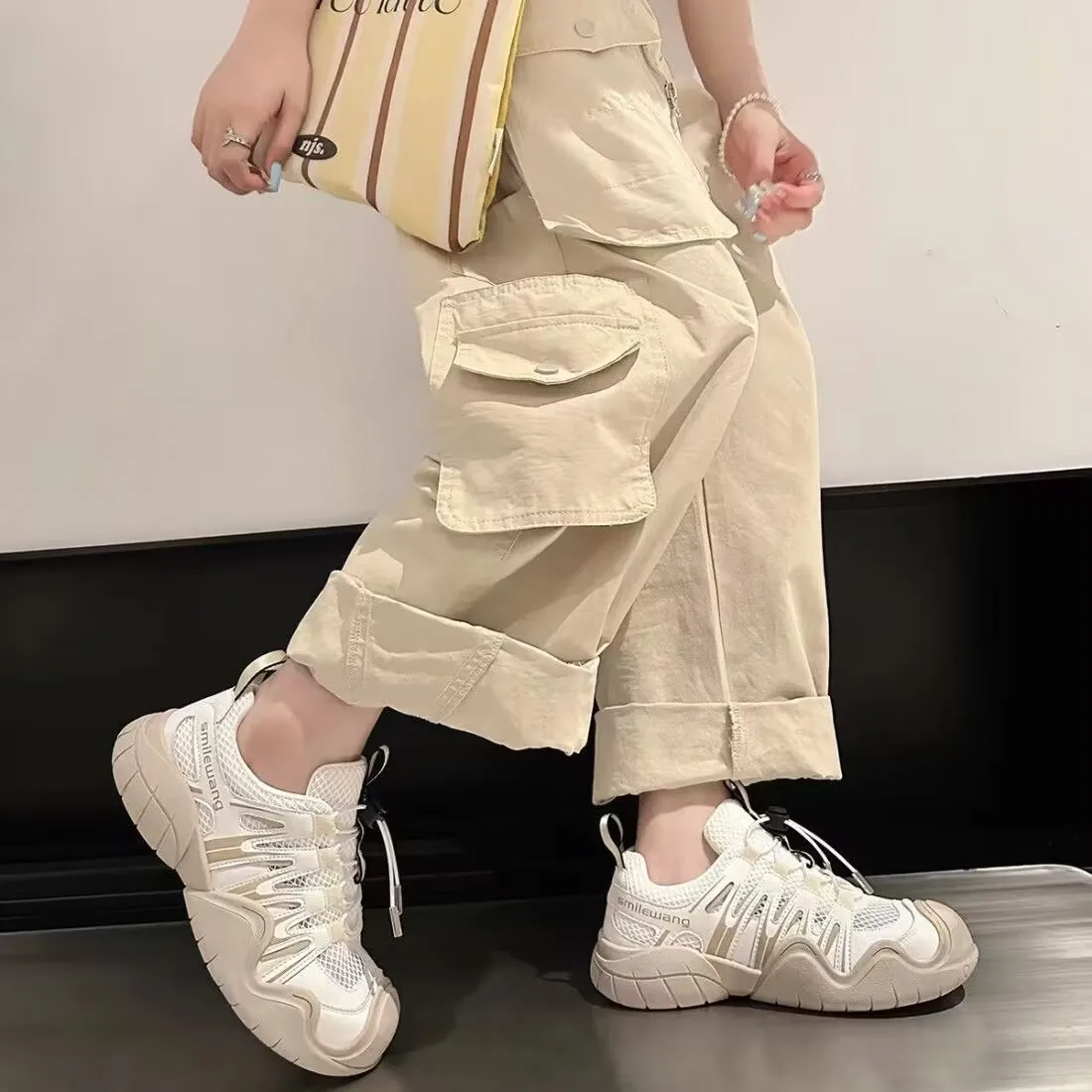 2023 Spring Flat Platform Shoes Women's Fashion Sandals Hollow Out Designer Women's Shoes Running Shoes Student Casual