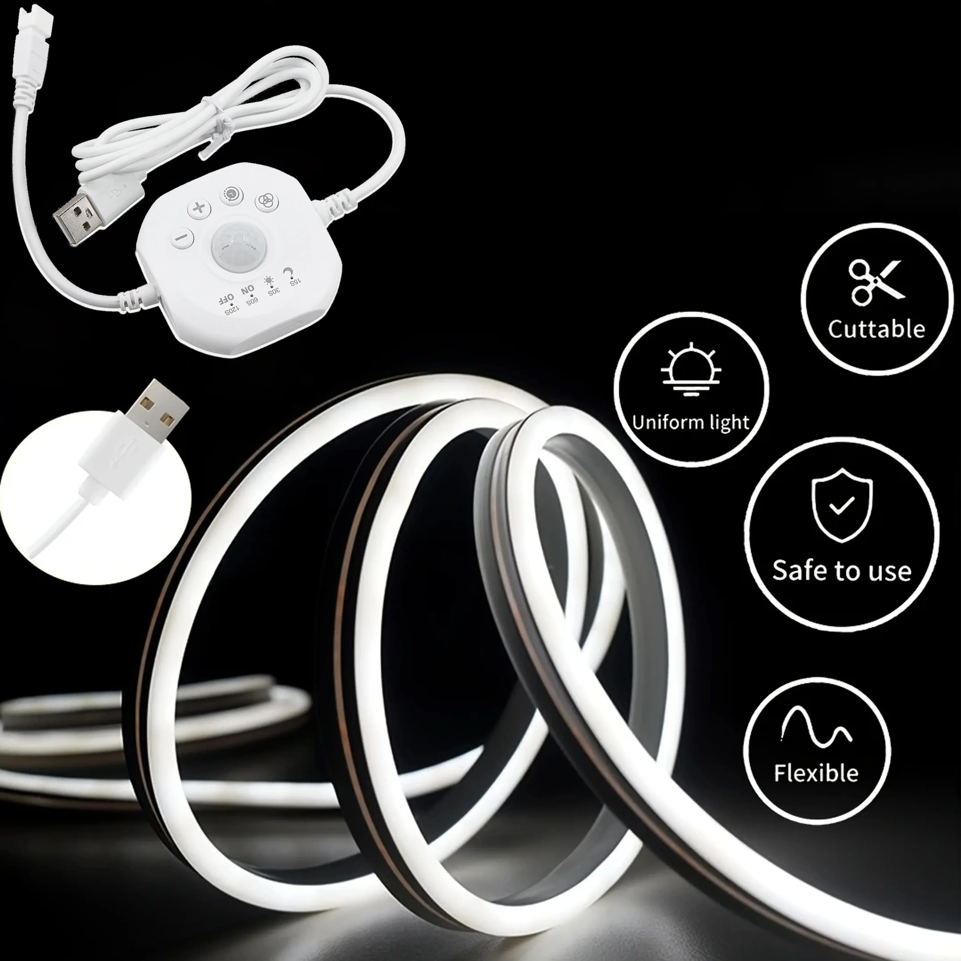 

Светодиодная лента Acosh neon для шкафа, датчик движения, USB 5В