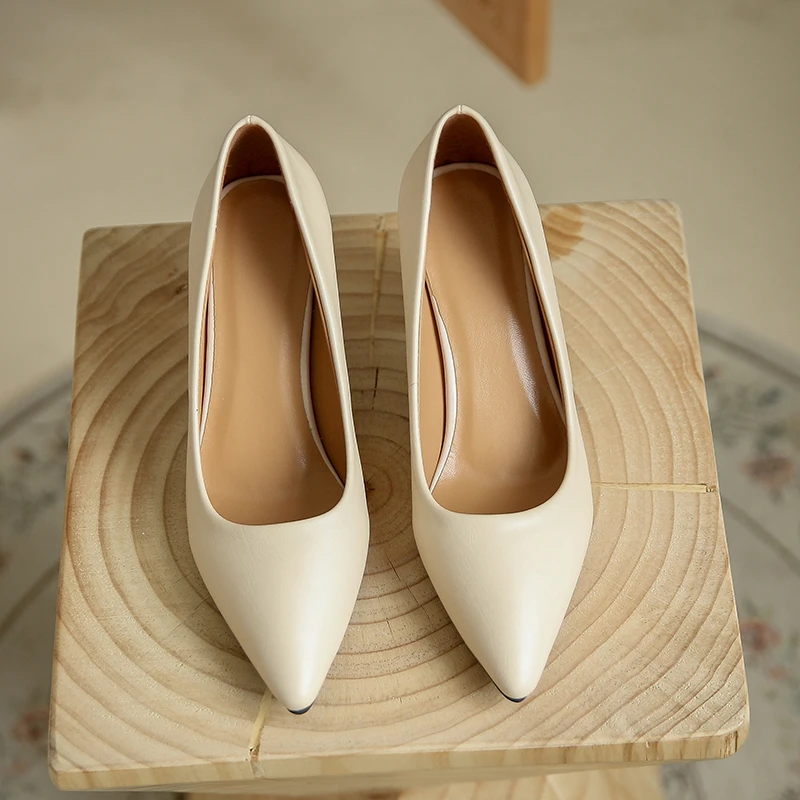 

High Heels Women 2022 New Spring and Autumn Korean Version Pointed Toe Shallow Mouth Women's Thick Heel Fashion Shoes