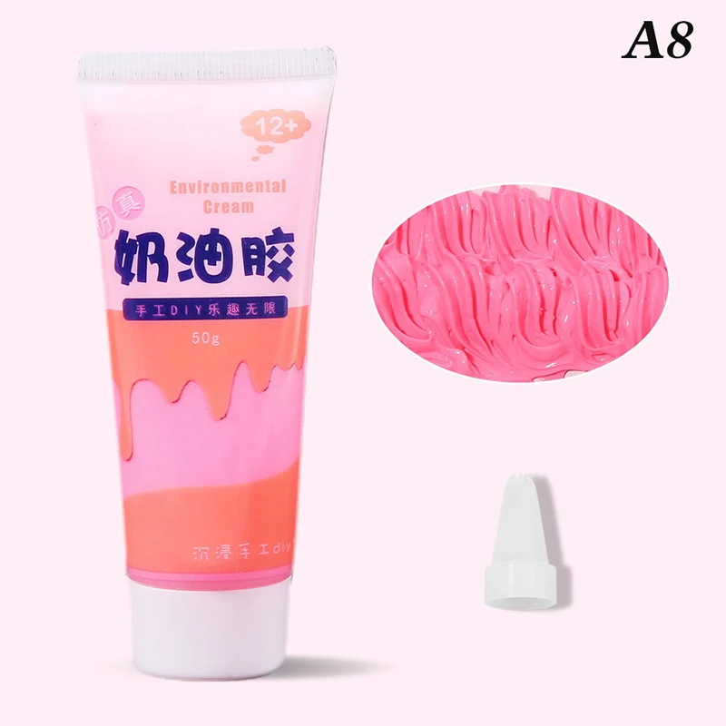

50ml Simulation Fake Whipped Cream Adhesive Glue Resin Fake Clay Gel Mobile Shell DIY Craft Soft Clay Phone Case Decoration