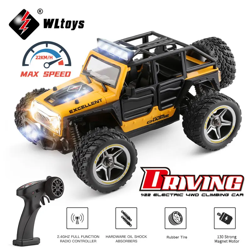 Wltoys 322221 22201 2.4G Mini RC Car 2WD Off-Road Vehicle Model With Light Remote Control Mechanical Truck Children's Toy