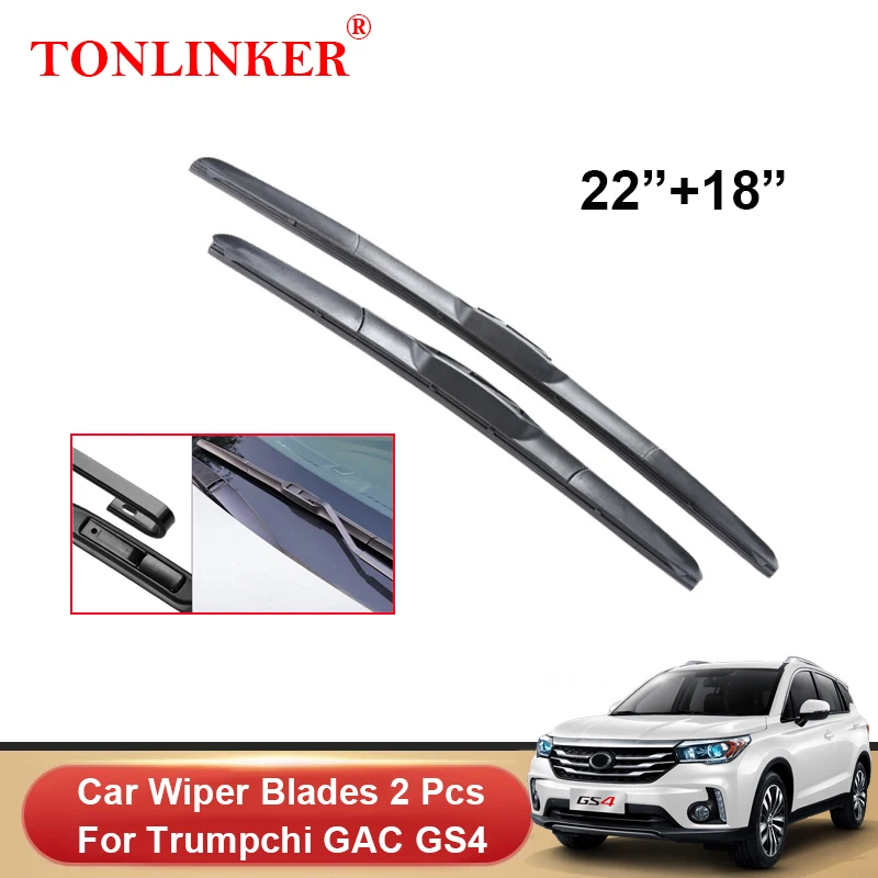 

TONLINKER Car Front Windscre Wiper Blades For Trumpchi GAC GS4 2021 2022 Car Accessoriesn Wiper Blade Brushes Cutter Auto Goods