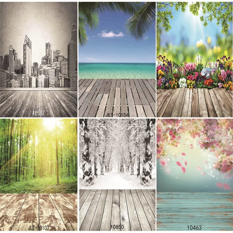 

SHUOZHIKE Art Fabric Photography Backdrops Prop Wooden Planks Photography Background JL-28