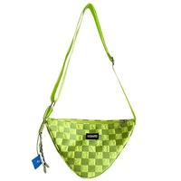 traveasy 2022 women shoulders bags checked men sports lightness triangle satchel lattice female fashion casual ladies bags small