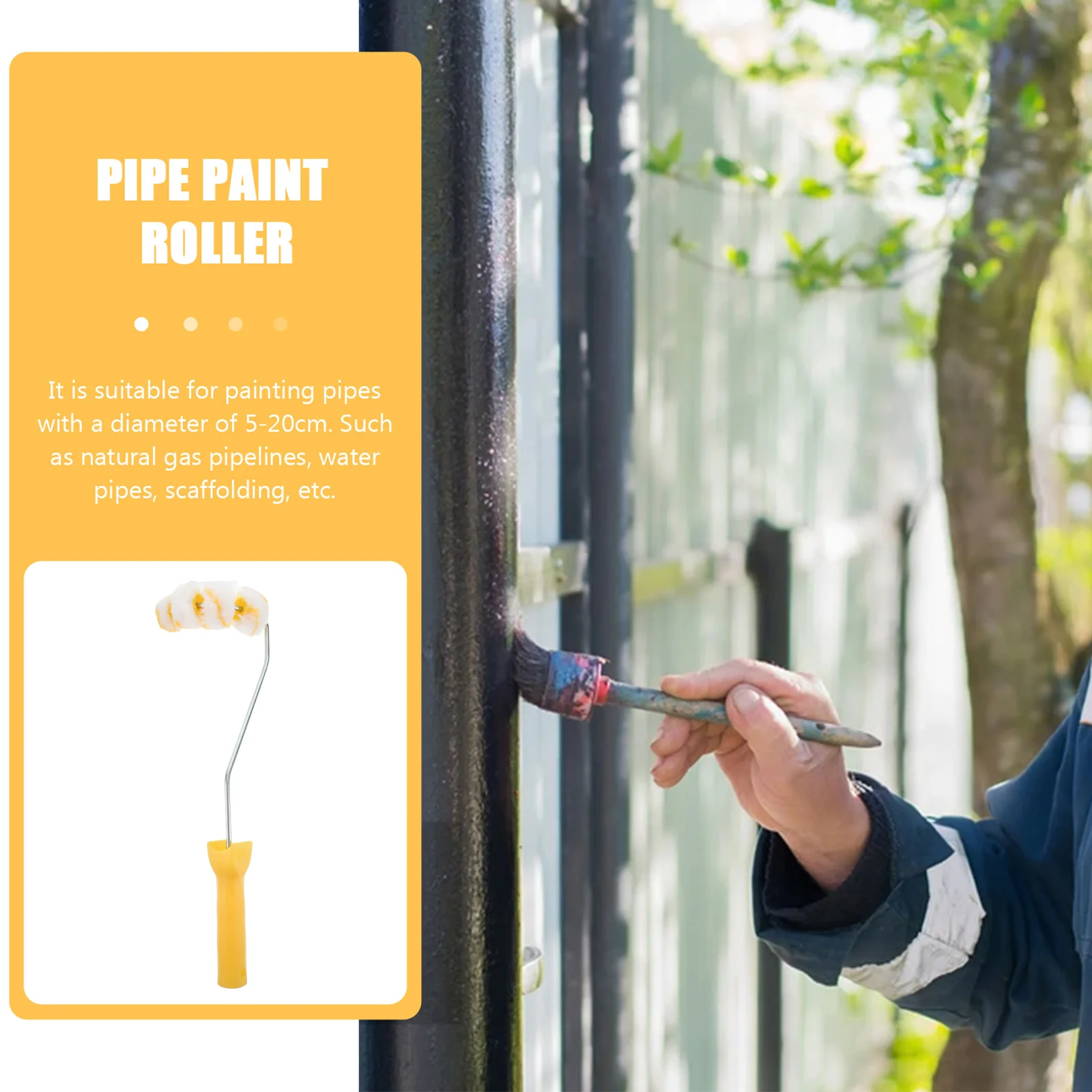 Изогнутая воздуховодная кисть краска для труб дуговая трубка окрашенная