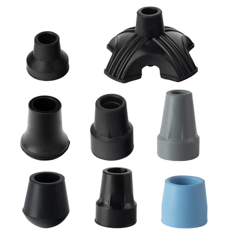 

1Pc Rubber Anti-Skid Grip Nonslip Walking Pad Caps End Bottom Crutch Tip Replacement Head Protectors Cane Tip Feet