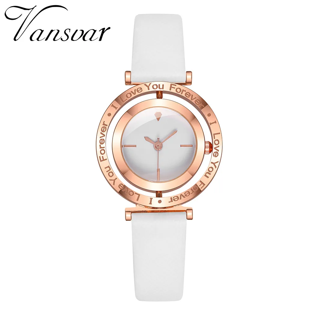 

Wrist Quartz Casual Spin Analog Strap Watch Band Watch Leather Women's Women's Watch Ladies Wristwatch
