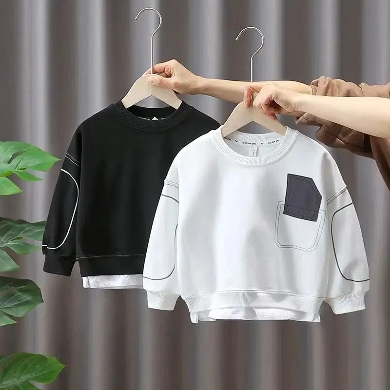 

VIDMID Boy's sweaters clothes new children's bottom fashion loose children's baby boys spring autumn casual cotton tops P767 01