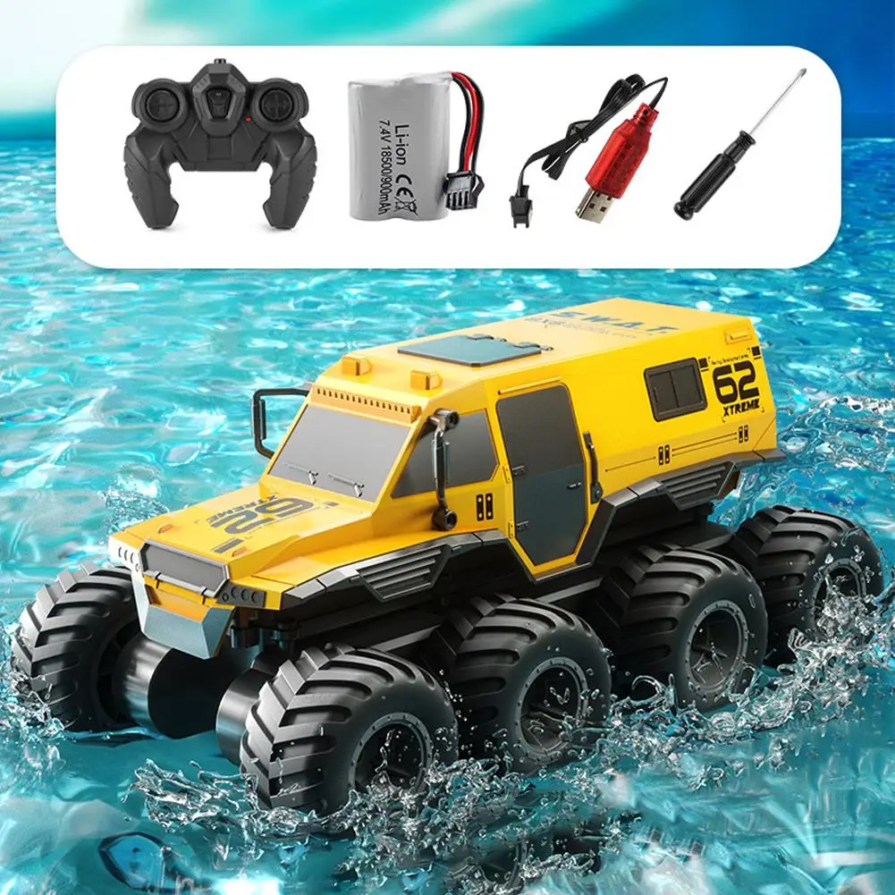 8wd Off-road Amphibious Stunt Vehicle 8-wheel Speed Racing Truck Waterproof Crawler Toys