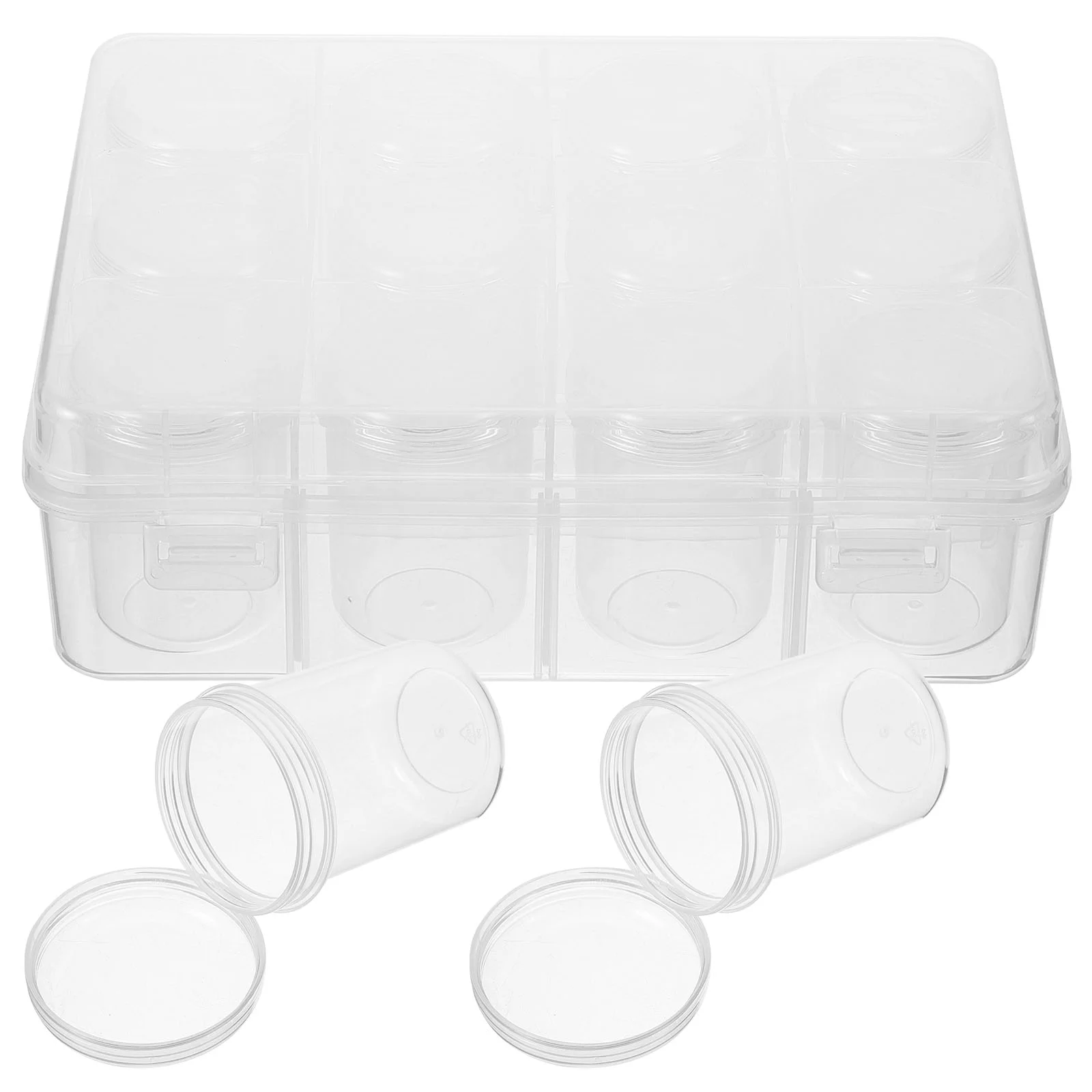 

1 Set Individual Bead Bottle with Box Loose Beads Container Multi-function Beads Organizers