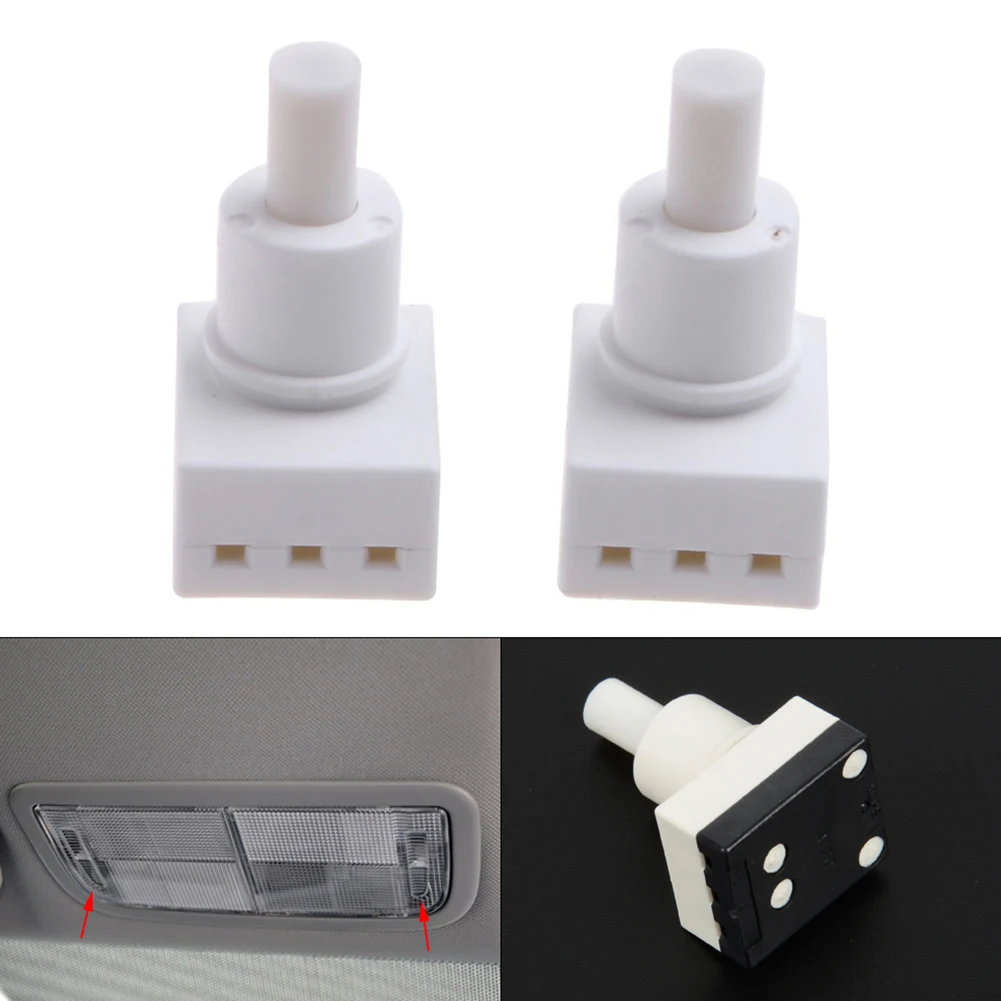 

2X Car Interior Dome Reading Light Map Lamp Switch Button 1AMP 14.5V 34404-SDA-A11 For HONDA For Acura