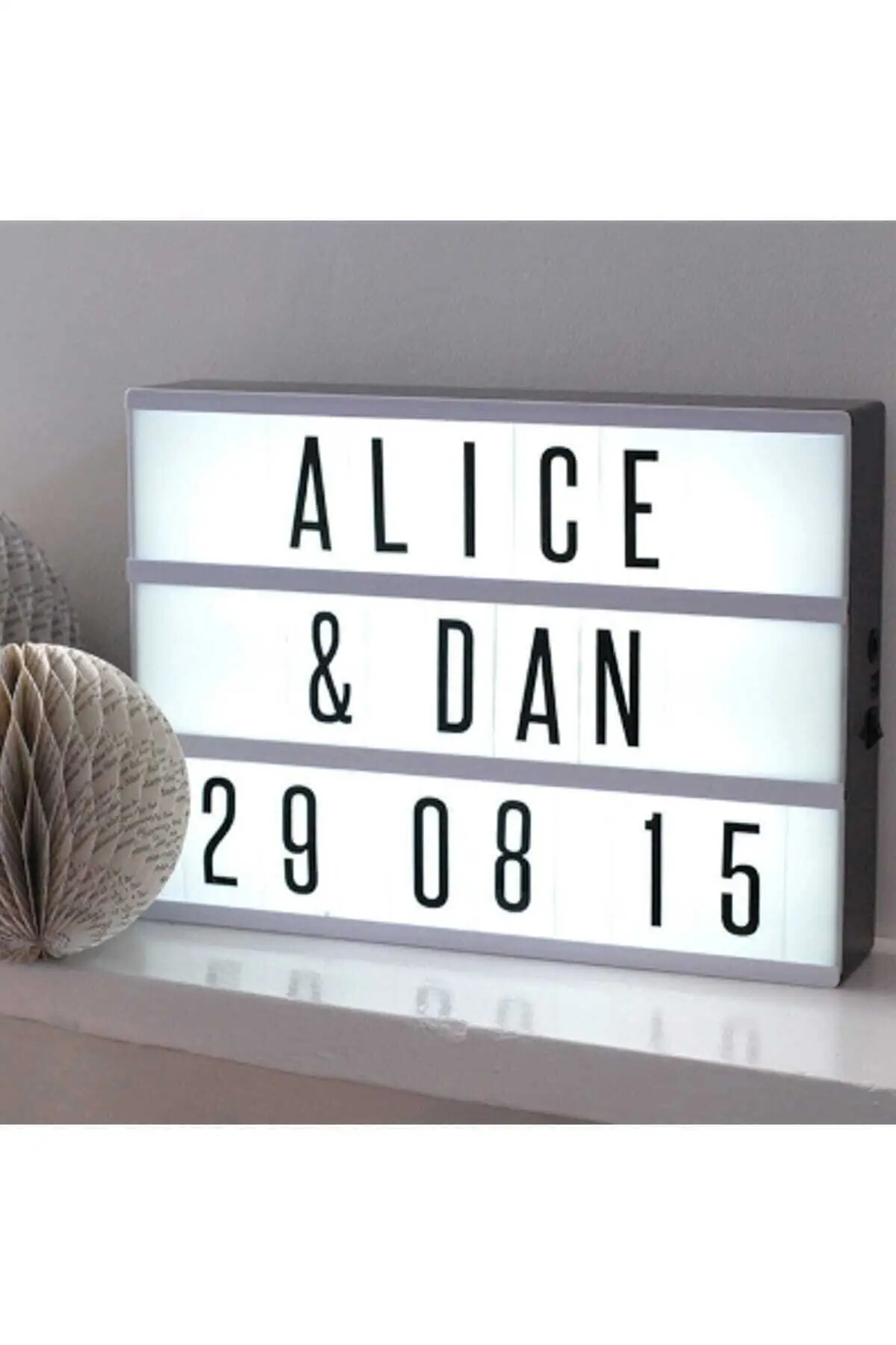 

Led Light Box Decorative 94 Letter Led Lighted Board - Home & Office Decoration