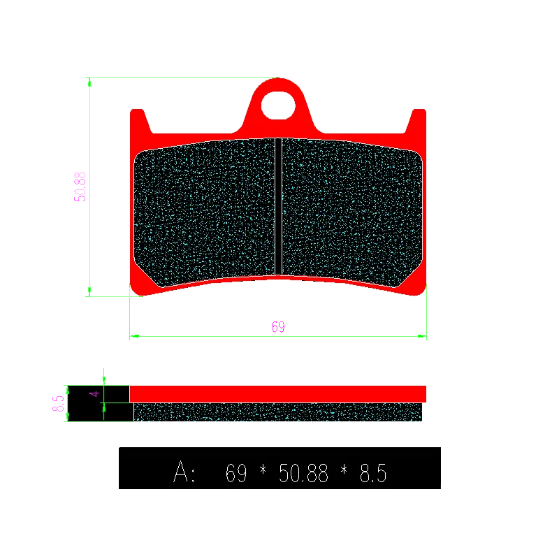 Высококачественные медные спекающие передние и задние тормозные колодки для YAMAHA
