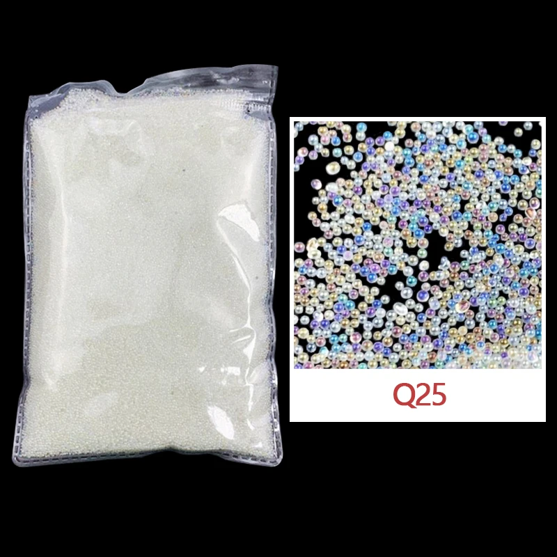 450g Colorful Bubble Crystal Caviar Beads Nail Art Rhinestones 3D Micro Glass Bead Nail Parts For DIY Charms Manicure