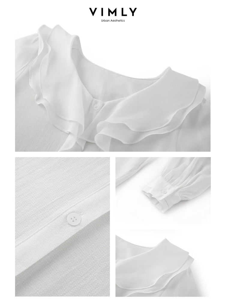 Женская шифоновая блузка Vimly с оборками