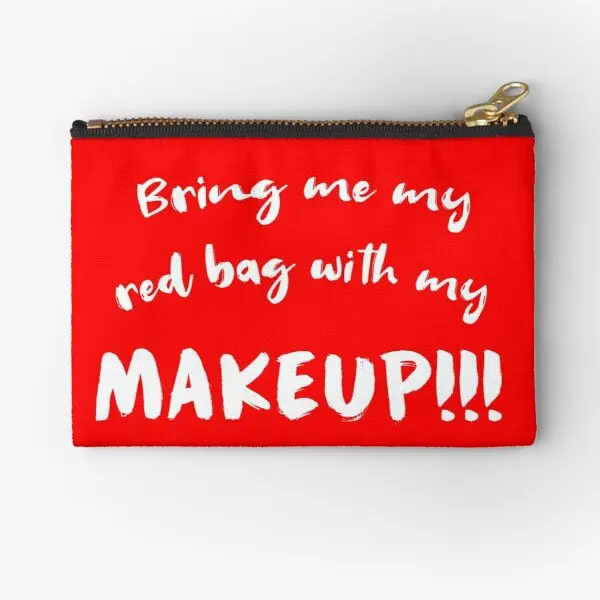 

Bring Me My Red Bag With My Makeup Zipper Pouches Wallet Cosmetic Pure Small Pocket Packaging Socks Panties Key Women Coin Bag