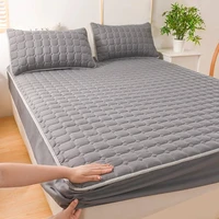warm thick quilted double bed sheet mattress cover soft breathable fitted sheet with elastic 180x200 bed linen cover king size