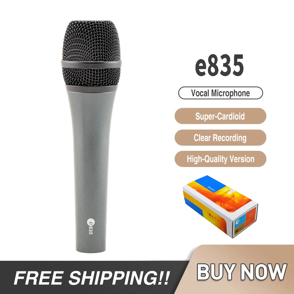 

e835 Professional Studio Recording Dynamic Microphone Wired Retro Capsule Cardioid Vocal Mic For Vintage Home KTV