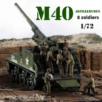 172 us m40 artillery group 8 soldiers can be equipped with pma m40 military children toy boys gift springhit finished model