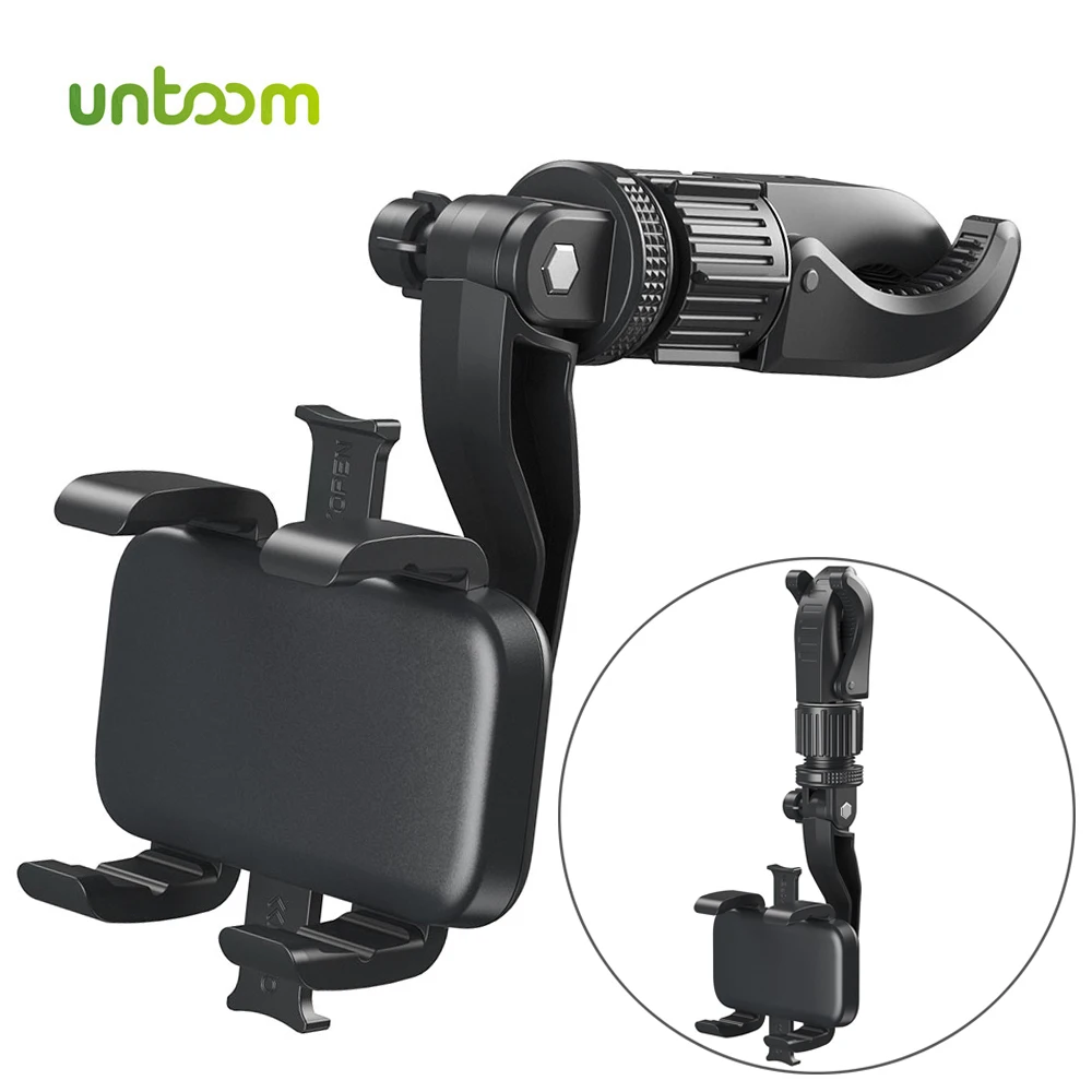 

Untoom Car Rearview Mirror Phone Holder Mobile Phone Holder for Car Rear Pillow GYM Treadmill Car Rear Seat Phone GPS Bracket