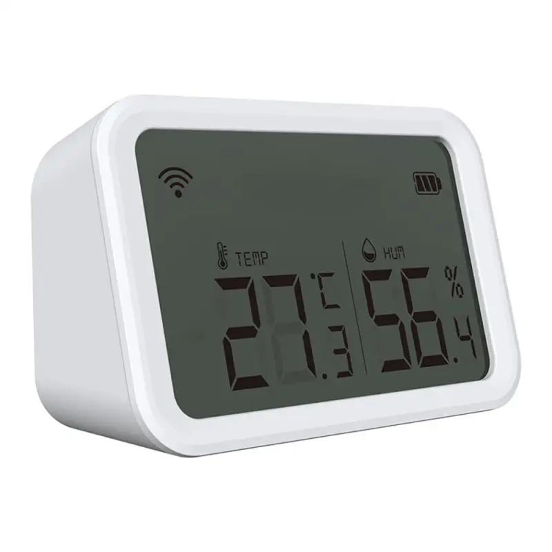 

Датчик температуры и влажности Tuya HomeKit, детектор влажности и температуры в помещении, работает с умным домом Alexa/Google Assistant