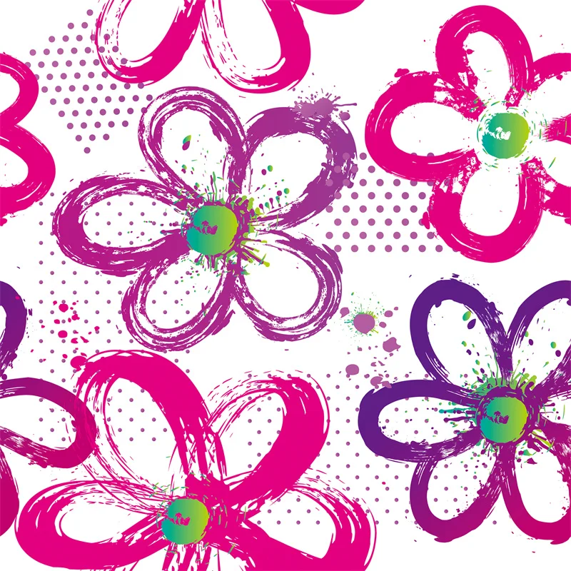 High-end swimwear clothing fabric customization Abstract line golden drawing fresh flower pattern digital printing fabric4A |