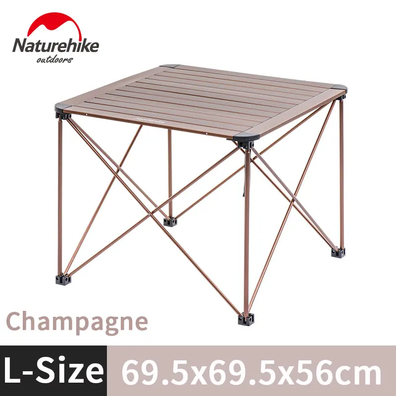 

Naturehike открытый кемпинг стол Складная, переносная, настольная складная Таблица из алюминиевого сплава столы для пикника барбекю Кемпинг Пикник NH16Z016-S