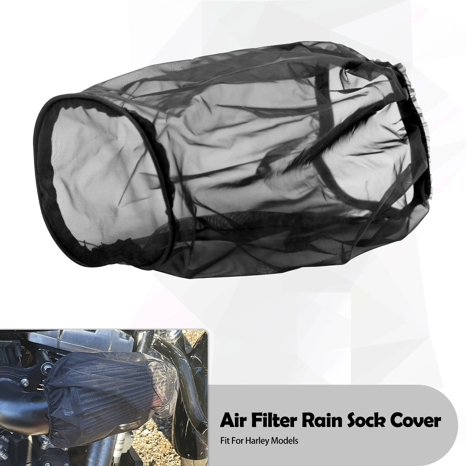 Мотоциклетный воздушный фильтр тяжелый дышащий дождевой носок воздухоочиститель защитный чехол для Harley Sportster XL XR Touring FLHT Dyna Softail