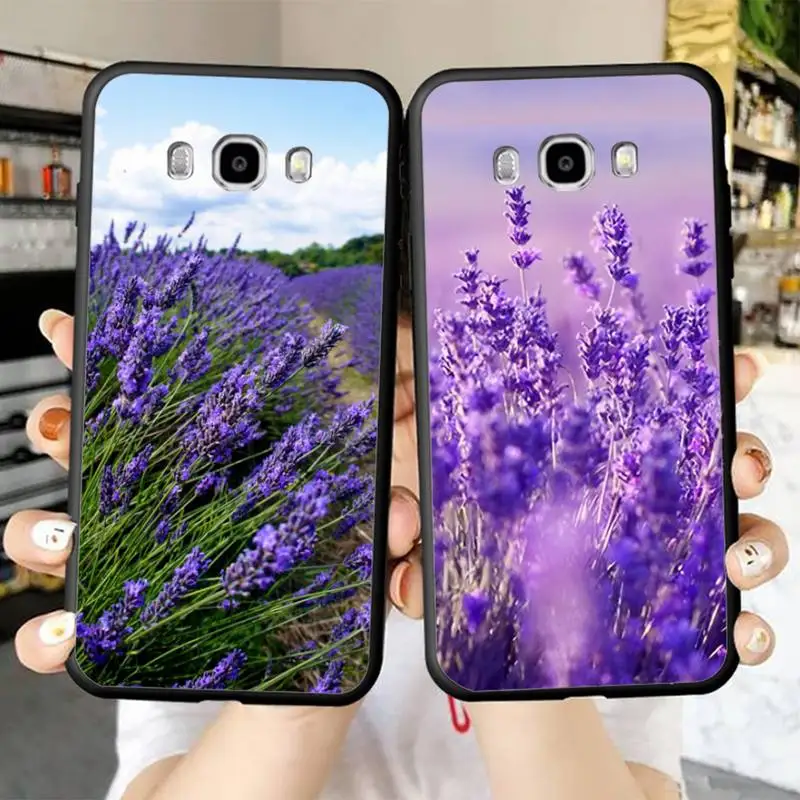 

Lavender Purple flowers Phone Case for Samsung J 2 3 4 5 6 7 8 prime plus 2018 2017 2016 core