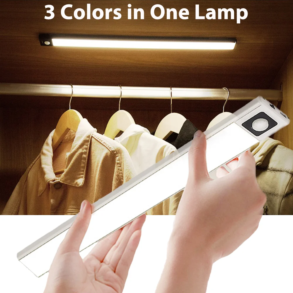 

3colors LED Lights Cabinet Light Stepless dimming Leds Motion Sensor led Multi-function button Three colors in one Cabinet Lamps