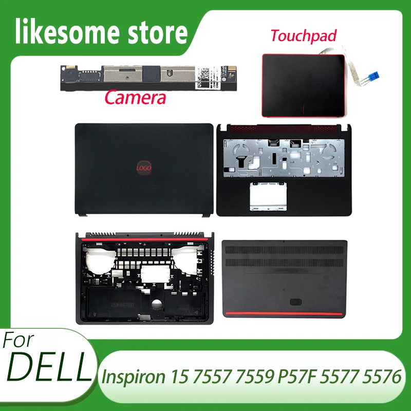

New Laptop Case For DEll Inspiron 15 7557 7559 P57F 5577 5576 LCD Back Cover/Palmrest/Hinges/Bottom Base Case/E Shells/Touchpad