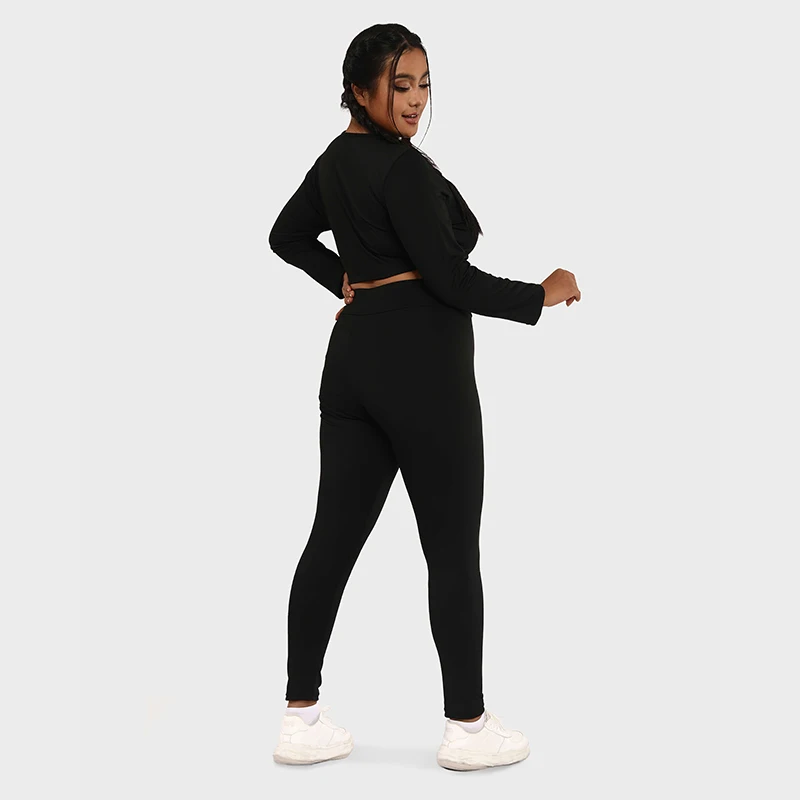LUOYIYANG Plus Size Women's Sets Black Seamless Sports Yoga Pants and T-shirt Gym Fitness Workout Clothing 2023 L-4XL