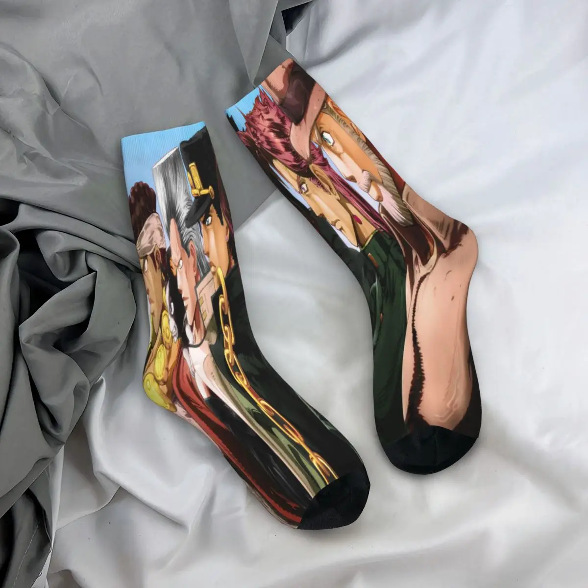 Jotaro Kujo Team JoJo's Bizarre Adventure Socks Male Mens Women Winter Stockings Harajuku