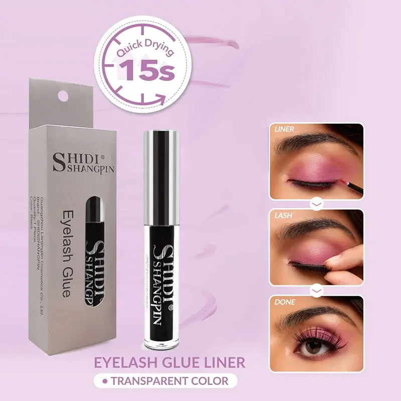 

Professional Eyelash Glue Black/White Quick Dry Fake Eyelash Glue Makeup Strong Adhesive Lash Lift Waterproof Makeup Tool