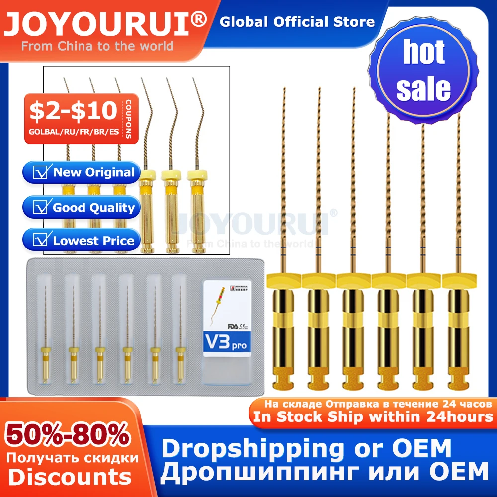 

Dental Gold Flexible Files Endo Rotary Files Golden Endodontic File 25mm 0220 Nickel Titainium Instrument Dentistry For motor