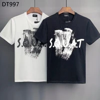 2022 dsquared2 cotton round neck short sleeve shirt tie dye casual mens clothing tops dt997